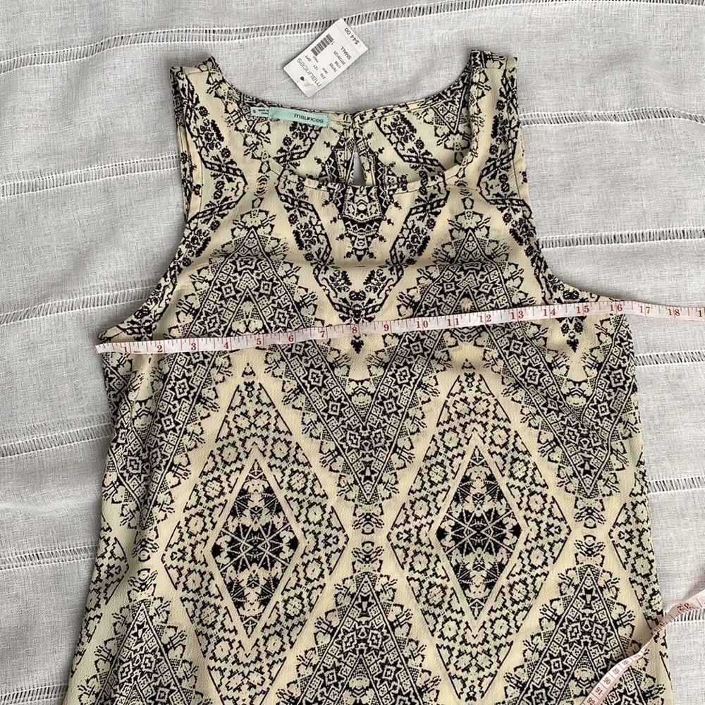 NWT Maurice’s black and cream sleeveless shift dress. - Picture 12 of 14
